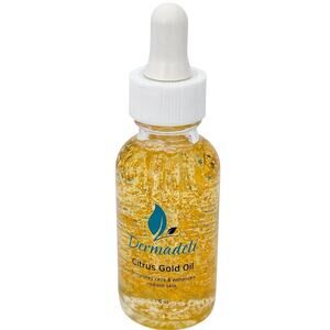 Dermadeli Citrus 24K Gold Facial Oil Stimulate Cells Enhance Radiant Skin 1 oz.